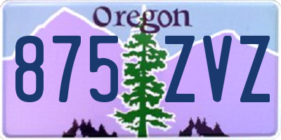 OR license plate 875ZVZ