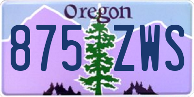 OR license plate 875ZWS
