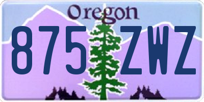 OR license plate 875ZWZ