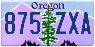 OR license plate 875ZXA