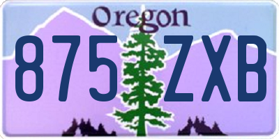 OR license plate 875ZXB