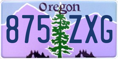 OR license plate 875ZXG