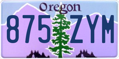 OR license plate 875ZYM