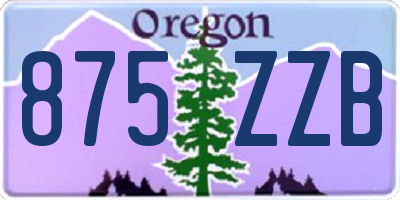 OR license plate 875ZZB