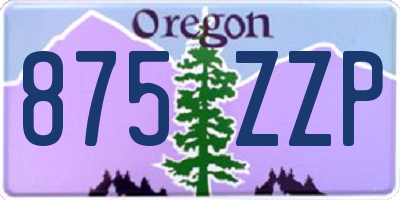 OR license plate 875ZZP