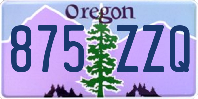 OR license plate 875ZZQ