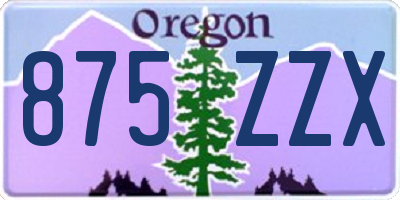 OR license plate 875ZZX