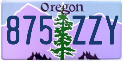 OR license plate 875ZZY