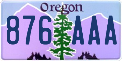 OR license plate 876AAA