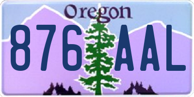 OR license plate 876AAL