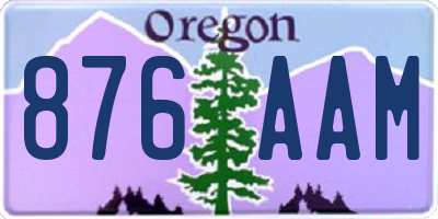 OR license plate 876AAM