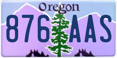 OR license plate 876AAS