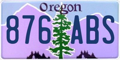 OR license plate 876ABS