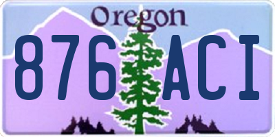 OR license plate 876ACI