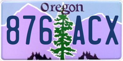 OR license plate 876ACX