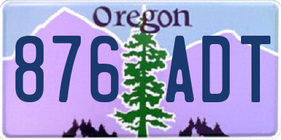 OR license plate 876ADT