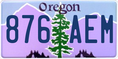 OR license plate 876AEM