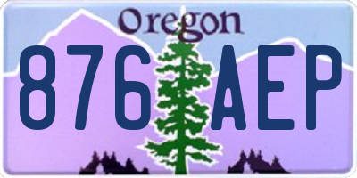 OR license plate 876AEP
