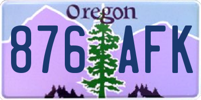 OR license plate 876AFK