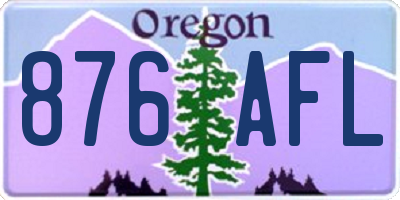 OR license plate 876AFL