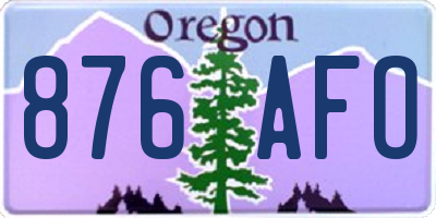 OR license plate 876AFO