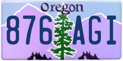 OR license plate 876AGI
