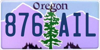 OR license plate 876AIL