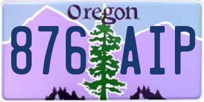OR license plate 876AIP