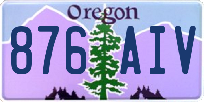OR license plate 876AIV