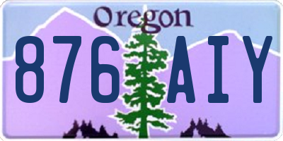 OR license plate 876AIY