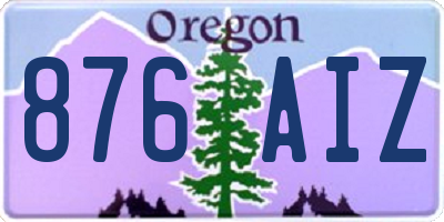 OR license plate 876AIZ