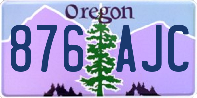 OR license plate 876AJC