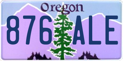 OR license plate 876ALE