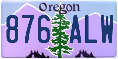 OR license plate 876ALW
