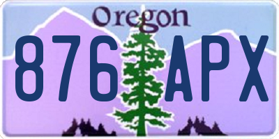 OR license plate 876APX