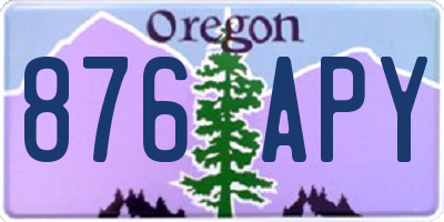 OR license plate 876APY