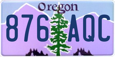 OR license plate 876AQC