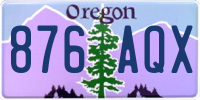 OR license plate 876AQX