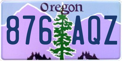 OR license plate 876AQZ