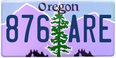 OR license plate 876ARE