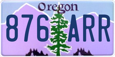 OR license plate 876ARR