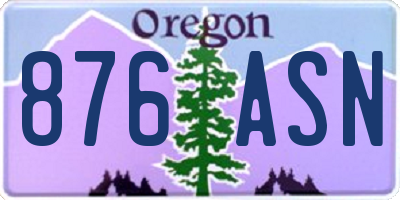 OR license plate 876ASN
