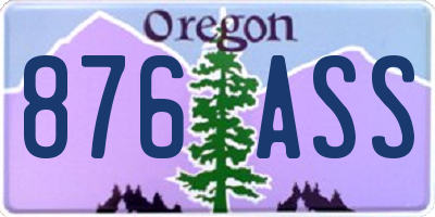 OR license plate 876ASS