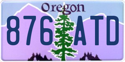 OR license plate 876ATD