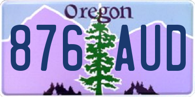 OR license plate 876AUD