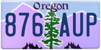 OR license plate 876AUP