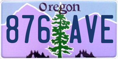 OR license plate 876AVE