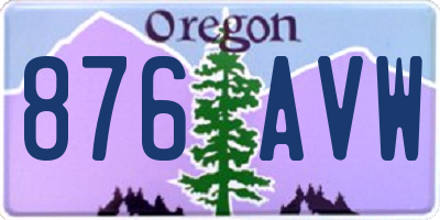 OR license plate 876AVW