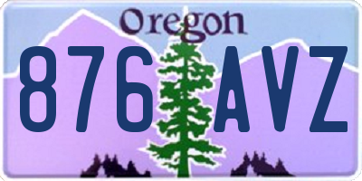 OR license plate 876AVZ