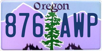 OR license plate 876AWP